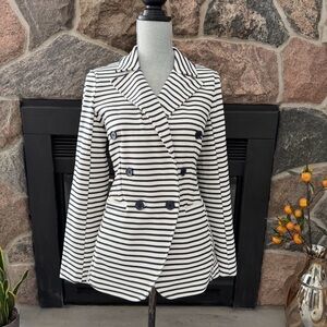 Banana Republic Pique Striped Knit Blazer